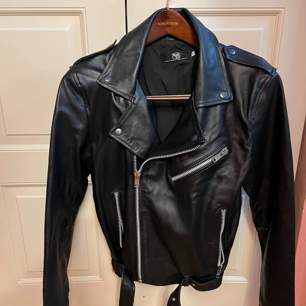 Black Leather Performance Jacket - image 2